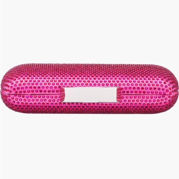 CRYSTAL EMBELLISHED EVENING BAG NWT HOT PINK - Picture 4 of 11